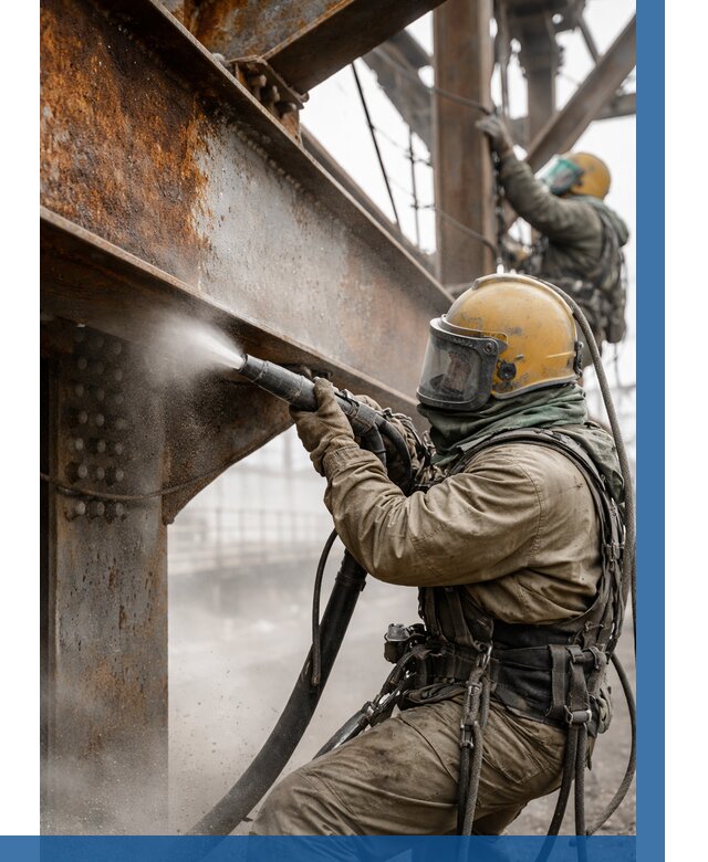 Пескоструйная очистка металлоконструкций в Канаше по 616 р.  ВЫСОТНИК-Кна