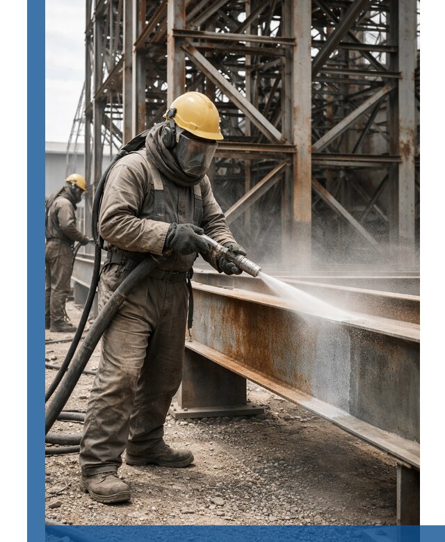 Пескоструйная очистка металлоконструкций в Канаше промышленная