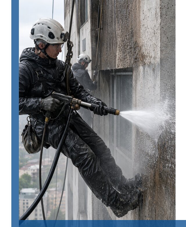 Гидроструйная очистка фасадов и конструкций в Канаше