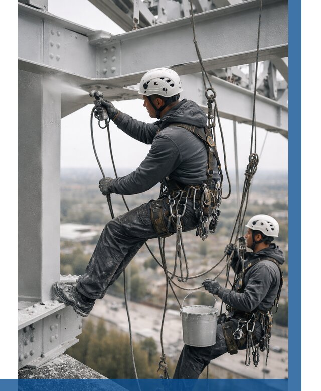 Покраска металлоконструкций на высоте в Канаше 360 р |ВЫСОТНИК-Кна