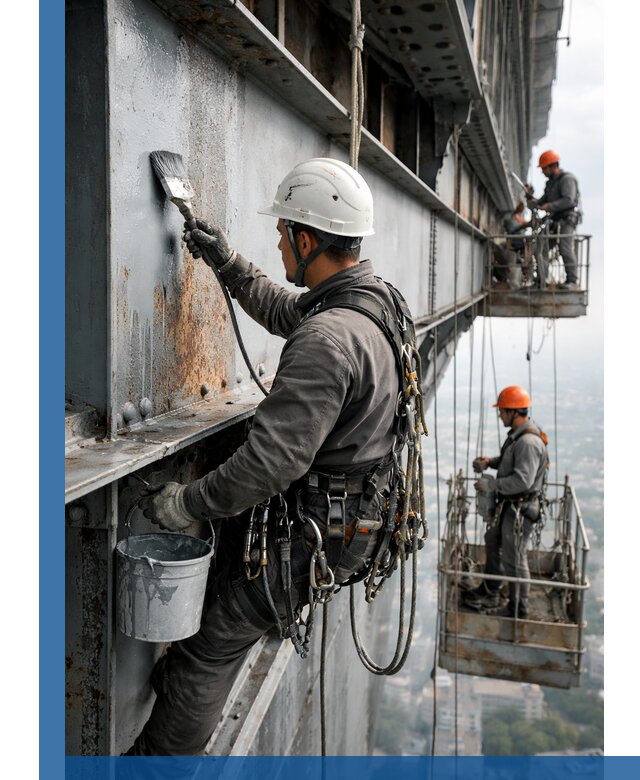 Покраска металлоконструкций на высоте в Канаше профессионально