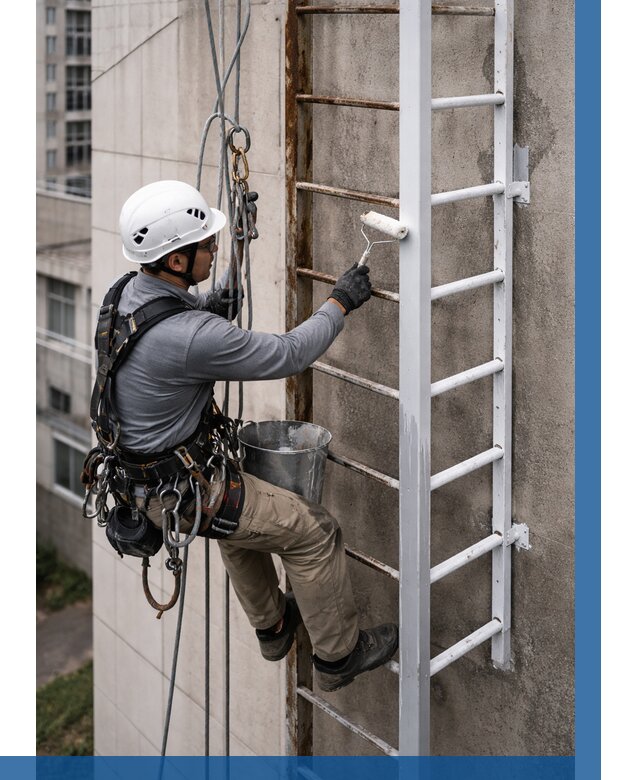 Покраска пожарных лестниц в Канаше от 4622 р. | ВЫСОТНИК-Кна