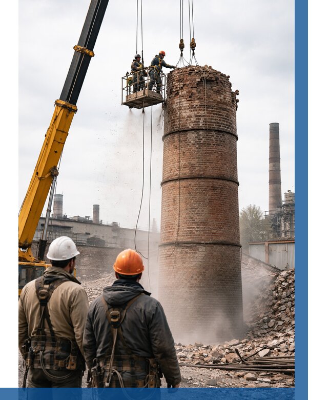 Демонтаж дымовой трубы в Канаше от 92448 р. | ВЫСОТНИК-Кна, смета