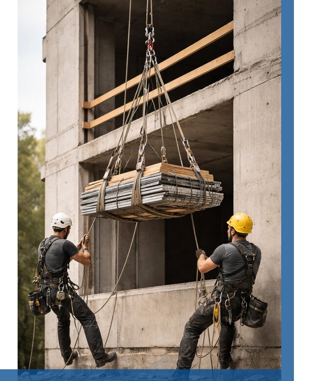 Подъем материала на этаж веревками в Канаше от 1541 р. | ВЫСОТНИК-Кна