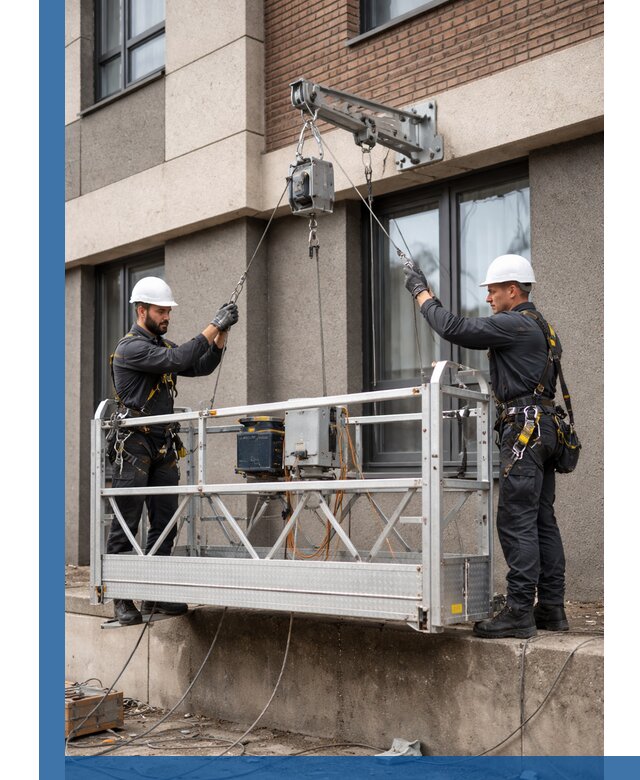 Монтаж и подъем фасадной люльки в Канаше с гарантией безопасности