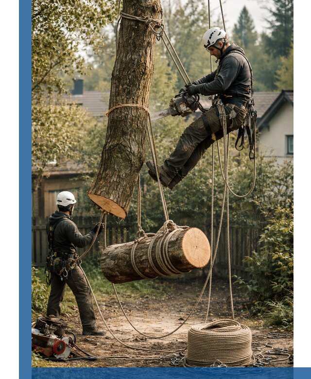 Валка деревьев частями в Канаше, безопасно и аккуратно