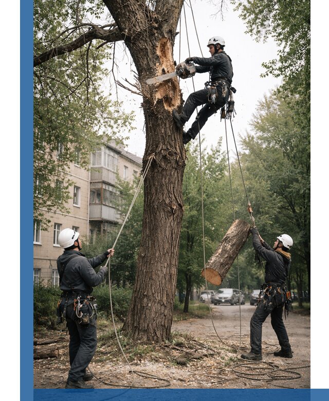 Срочное удаление аварийных деревьев в Канаше с гарантией безопасности