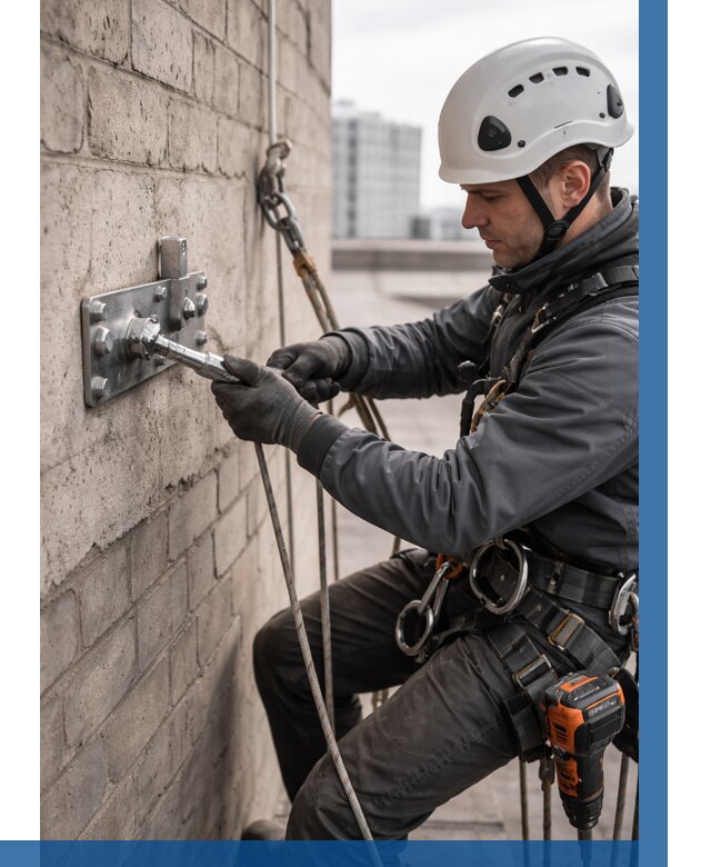 Установка анкерных точек в Канаше от 3595 р. | ВЫСОТНИК-Кна