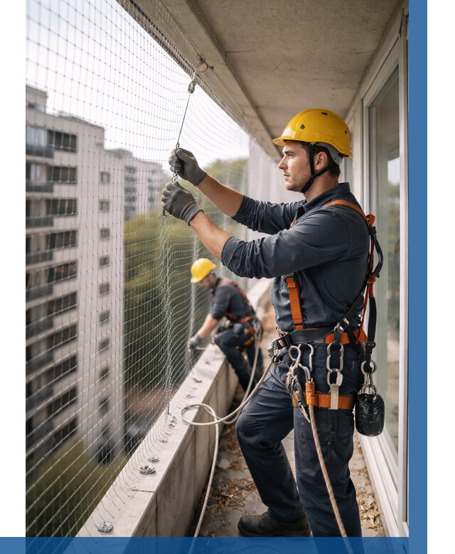 Монтаж сетки от птиц в Канаше от 4622 р. | ВЫСОТНИК-Кна