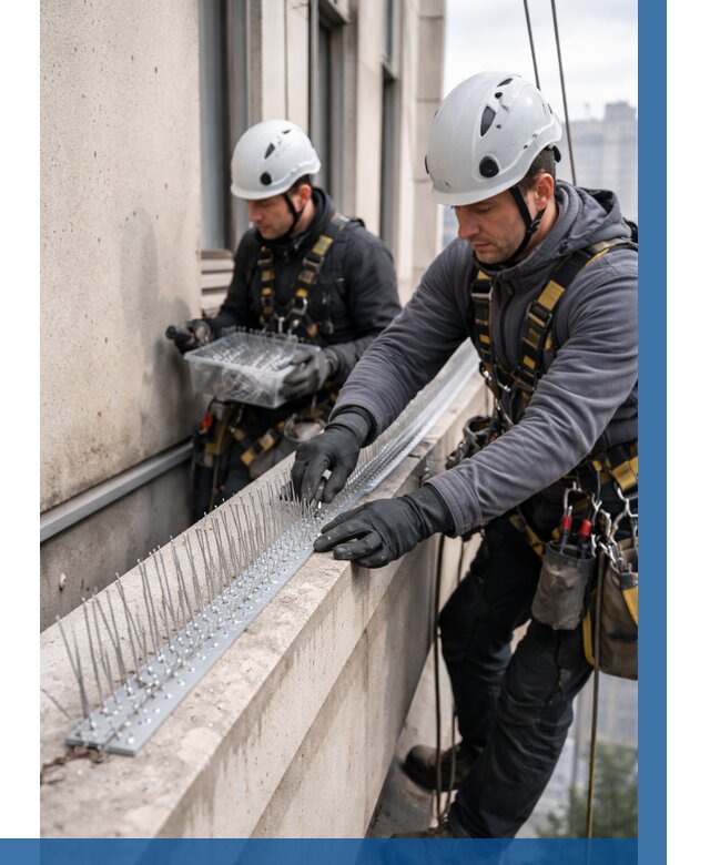 Установка шипов от птиц в Канаше от 873 р. | ВЫСОТНИК-Кна